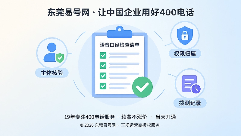 400电话语音维护检查清单聚焦图